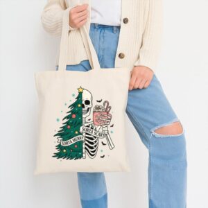 Tote Christmas Skeleton 11 Natural