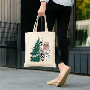 Tote Christmas Skeleton 12 Natural