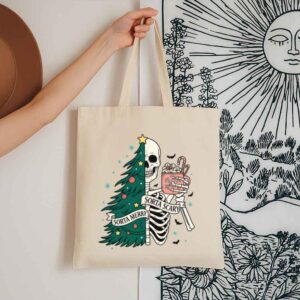 Tote Christmas Skeleton 13 Natural