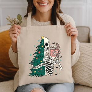 Tote Christmas Skeleton 14 Natural