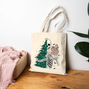 Tote Christmas Skeleton 19 Natural