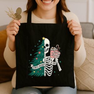 Tote Christmas Skeleton 3 Black