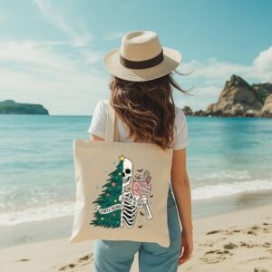 Tote Christmas Skeleton 7 Natural