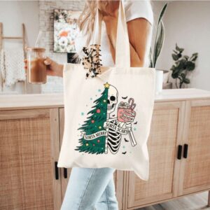 Tote Christmas Skeleton 8 Natural
