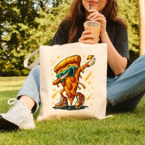 Tote Dabbing Pizza Slice 10 Natural Tote