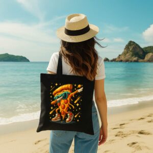 Tote Dabbing Pizza Slice 11 Black