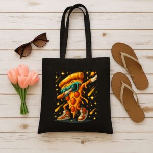 Tote Dabbing Pizza Slice 12 Black