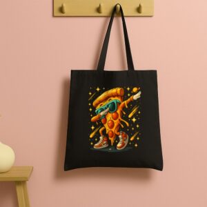 Tote Dabbing Pizza Slice 13 Black