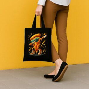 Tote Dabbing Pizza Slice 5 Black