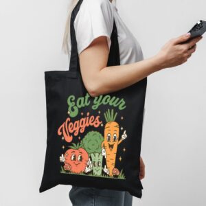 Tote Eat Your Veggies 1 Black