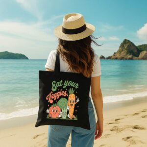 Tote Eat Your Veggies 11 Black