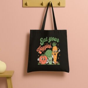 Tote Eat Your Veggies 13 Black