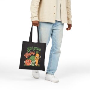 Tote Eat Your Veggies 18 Black