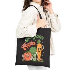 Tote Eat Your Veggies 19 Black