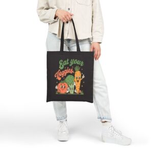 Tote Eat Your Veggies 20 Black