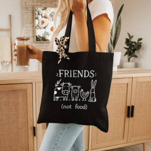 Tote Friends Not Food 10 Black