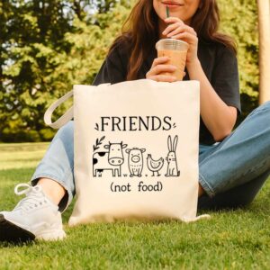 Tote Friends Not Food 10 Natural Tote