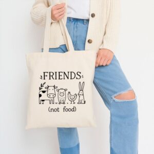 Tote Friends Not Food 11 Natural