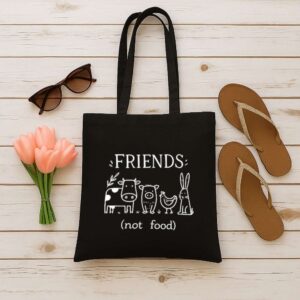 Tote Friends Not Food 12 Black