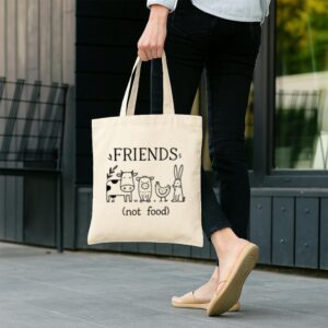 Tote Friends Not Food 12 Natural