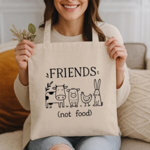 Tote Friends Not Food 14 Natural