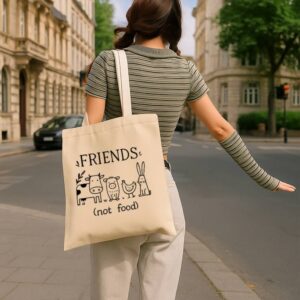 Tote Friends Not Food 15 Natural
