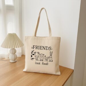 Tote Friends Not Food 16 Natural