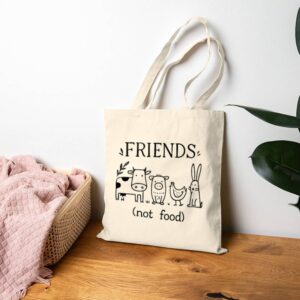 Tote Friends Not Food 19 Natural