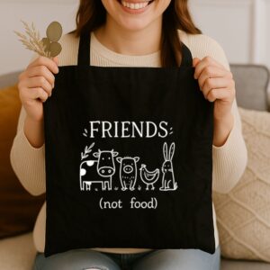 Tote Friends Not Food 3 Black