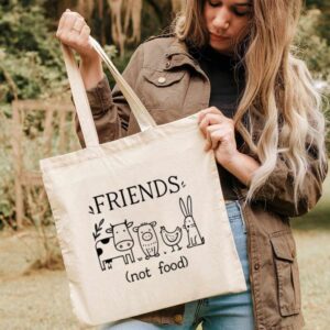 Tote Friends Not Food 3 Natural