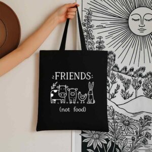 Tote Friends Not Food 6 Black