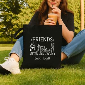 Tote Friends Not Food 8 Black