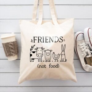 Tote Friends Not Food 9 Natural