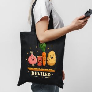 Tote Funny Food Friends 1 Black