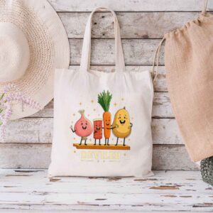 Tote Funny Food Friends 1 Natural