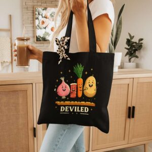 Tote Funny Food Friends 10 Black