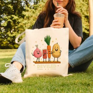 Tote Funny Food Friends 10 Natural