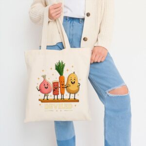 Tote Funny Food Friends 11 Natural
