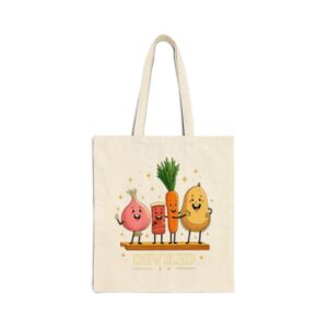 Tote Funny Food Friends 18 Natural