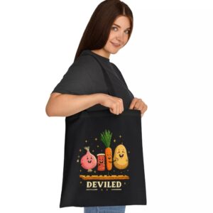 Tote Funny Food Friends 2 Black