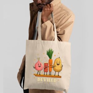 Tote Funny Food Friends 2 Natural