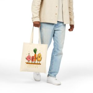 Tote Funny Food Friends 20 Natural