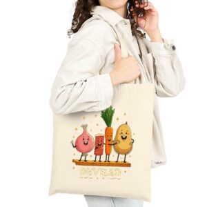 Tote Funny Food Friends 21 Natural