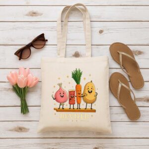 Tote Funny Food Friends 6 Natural