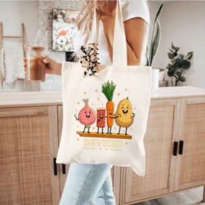 Tote Funny Food Friends 8 Natural