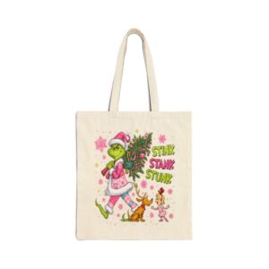 Tote Green Monster Christmas 18 Natural