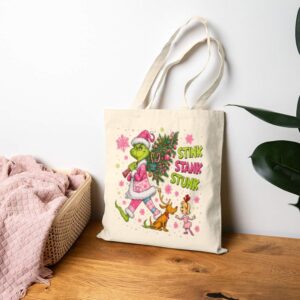 Tote Green Monster Christmas 19 Natural