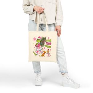 Tote Green Monster Christmas 22 Natural