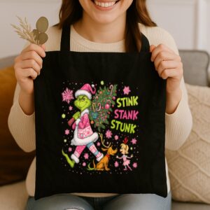 Tote Green Monster Christmas 3 Black