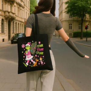 Tote Green Monster Christmas 4 Black Tote